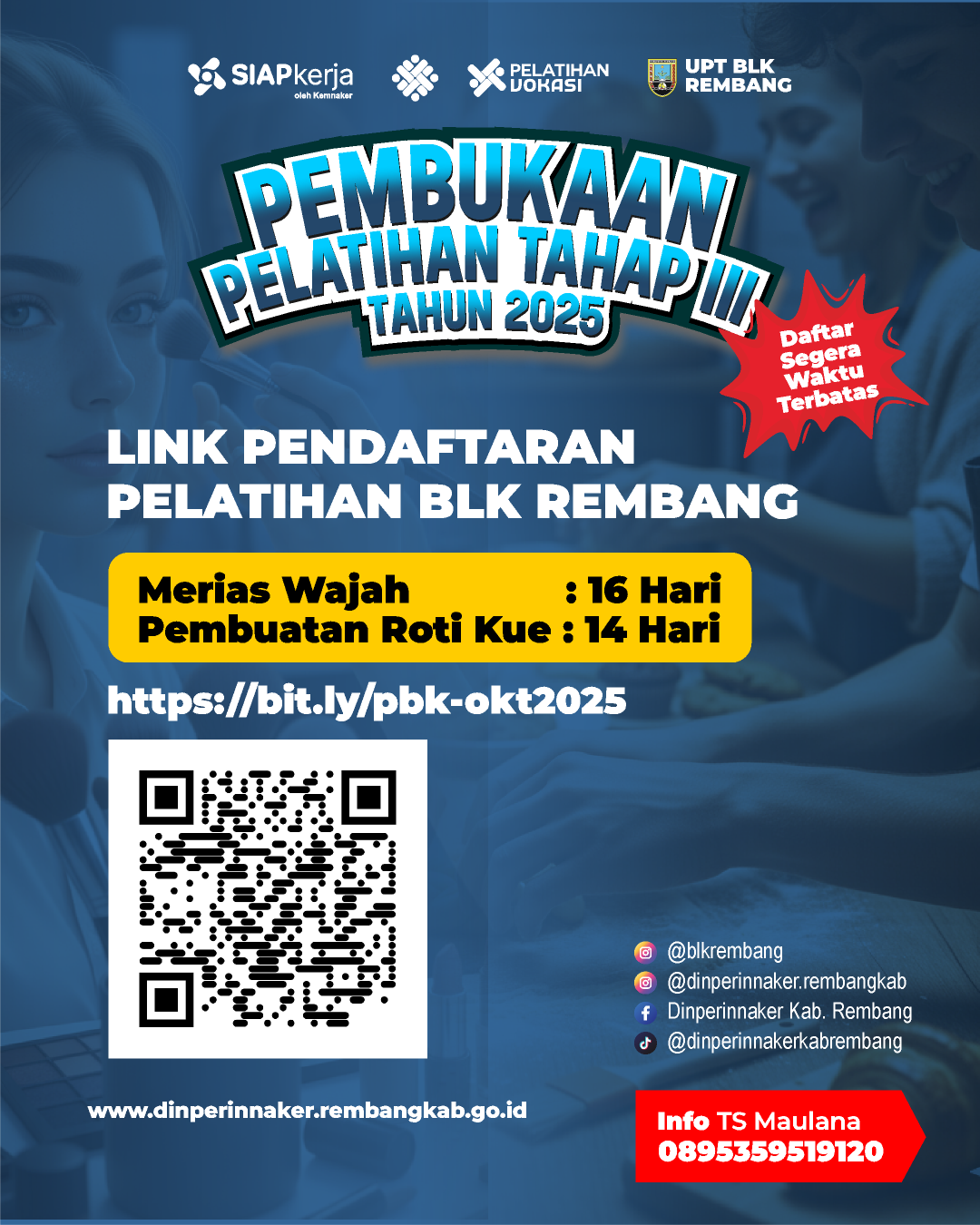 Link Pendaftaran Pelatihan BLK Rembang Tahap III Tahun 2025