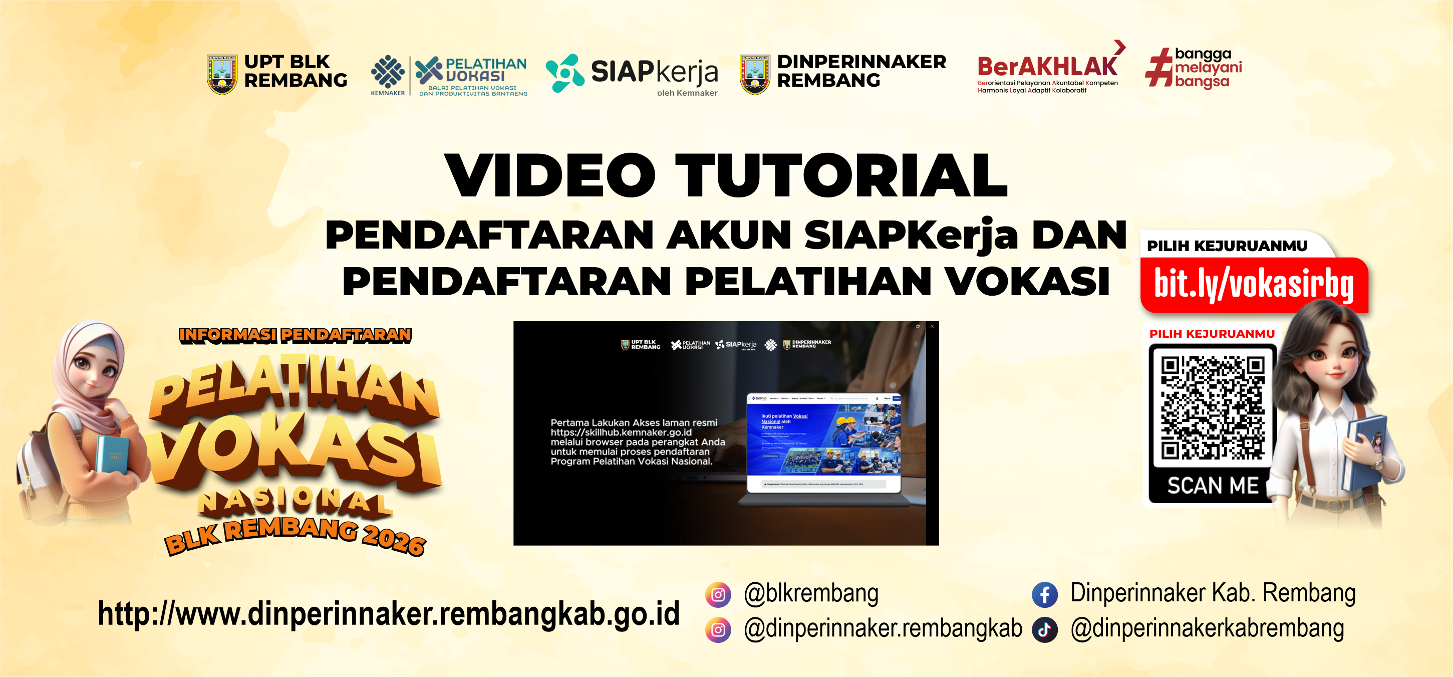 VIDEO TUTORIAL PENDAFTARAN AKUN SIAPKerja DAN PENDAFTARAN PELATIHAN VOKASI