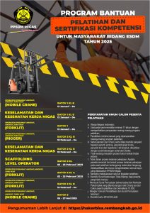PELATIHAN DI PPSDM MIGAS CEPU, KHUSUS WARGA REMBANG, DAFTAR DAN AKOMODASI GRATIS, SERTIFIKAT NASIONAL